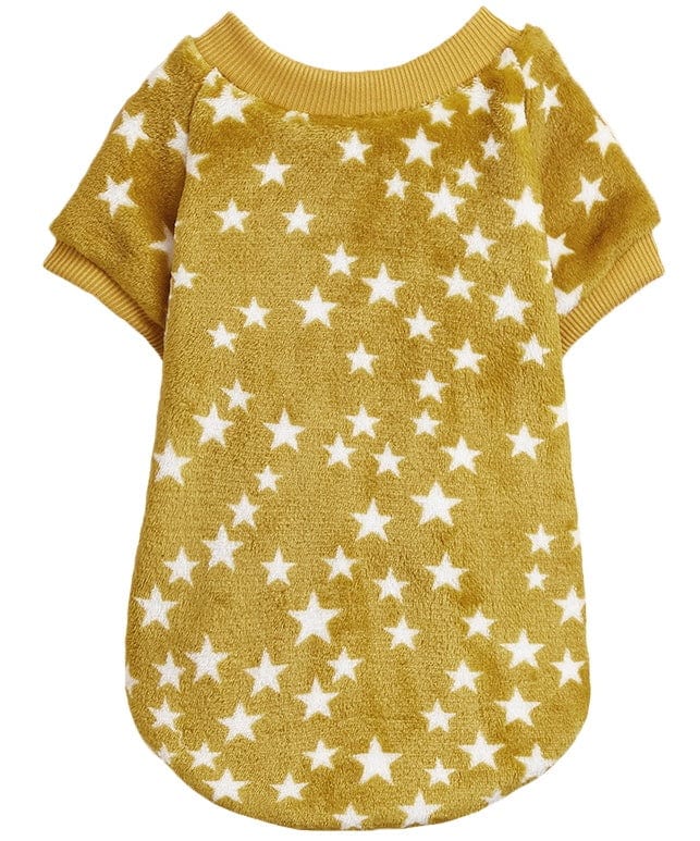 KUTKUT Star Pattern Breathable Round Neck Flannel Fleece Sweater | Winter Shirt for Yorkii, Maltese, Mini Pom Small Dogs Puppy-T-Shirt-kutkutstyle